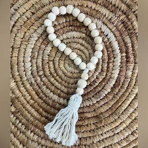 Natural wooden beads on macramé cording